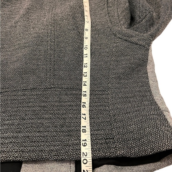 Theory Wool Combo Adashi K Moto Jacket Black & Grey Collared Full Zip Large - Picture 7 of 10